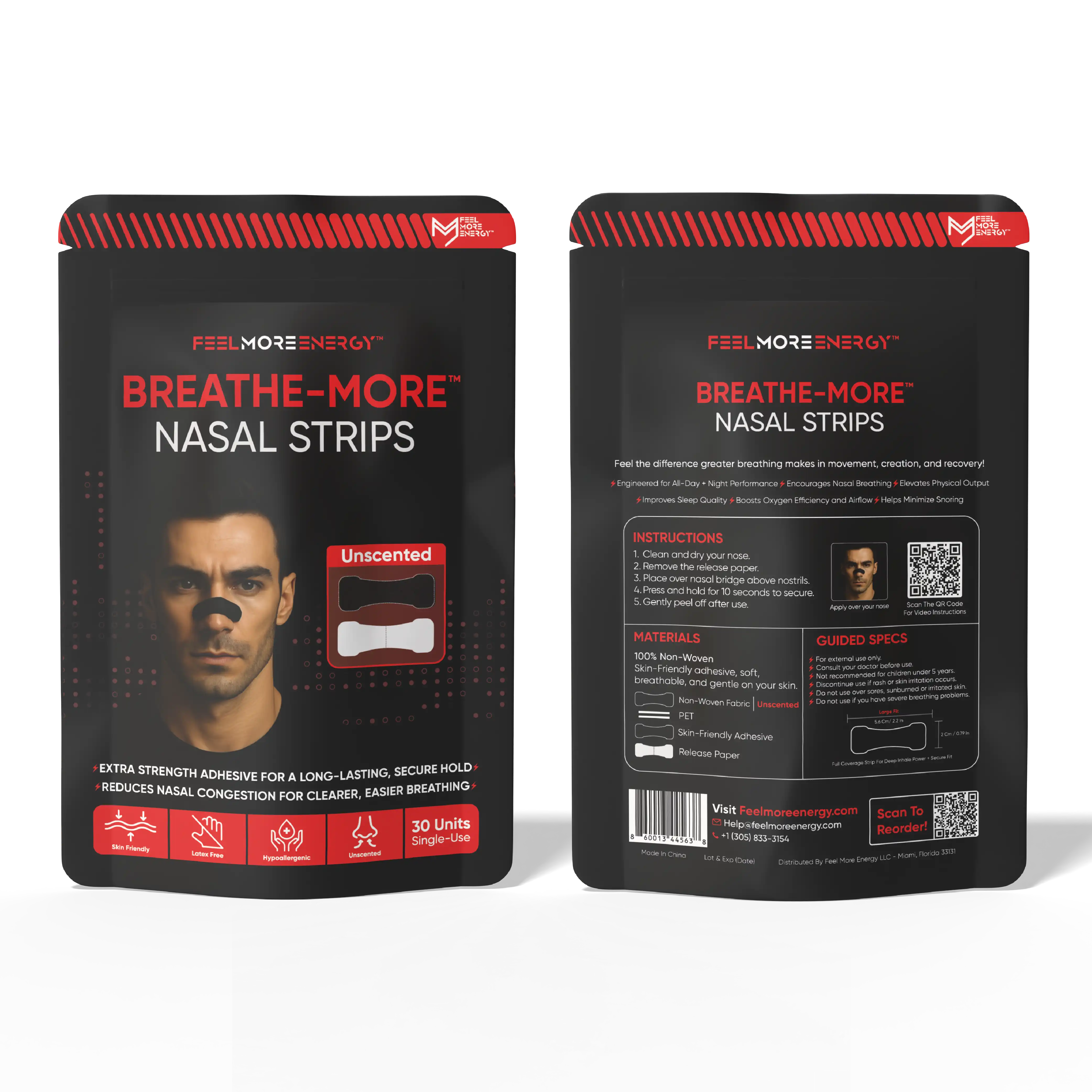 Breathe More nasal strip packaging